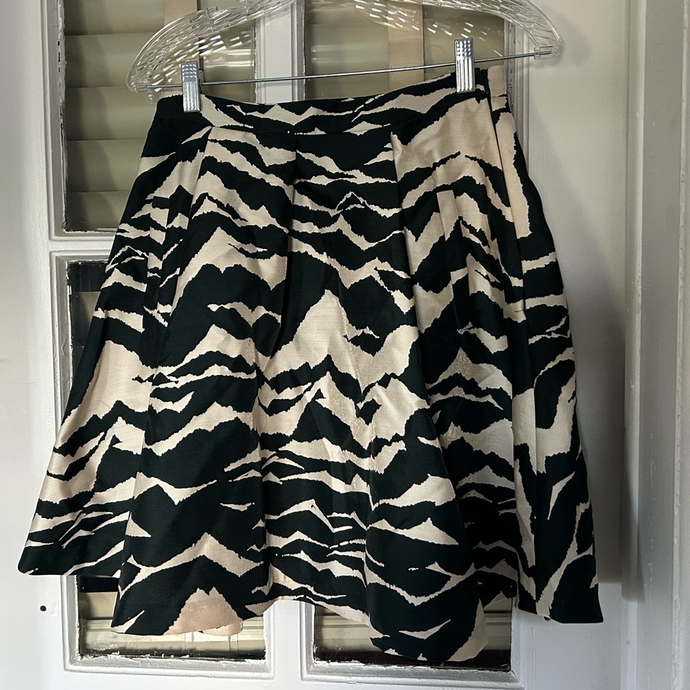 WHISTLES short pleated a-line skirt animal print
